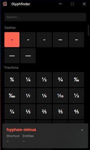 Glyphfinder(字符搜索) 电脑版V1.0.0 官方版