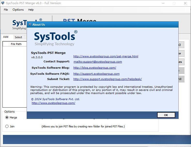 SysTools PST Merge(pst合并)破解版 6.3 免费版