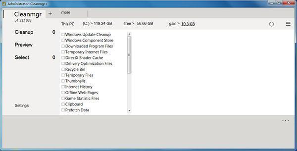 Cleanmgr+(电脑磁盘清理软件) v1.50.0.1300 官方版