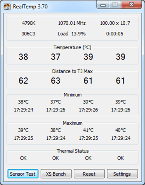 Real Temp(CPU温度测试工具) v3.7绿色版