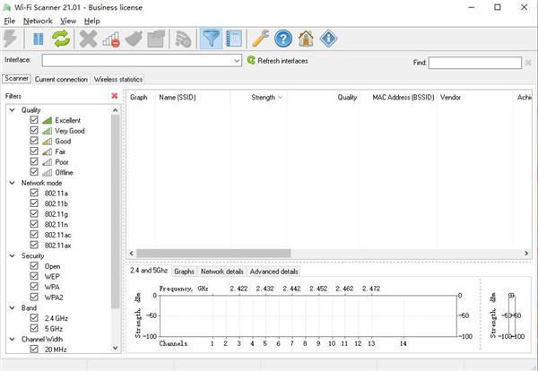 LizardSystems Wi-Fi Scanner(无线网络扫描工具) v22.11