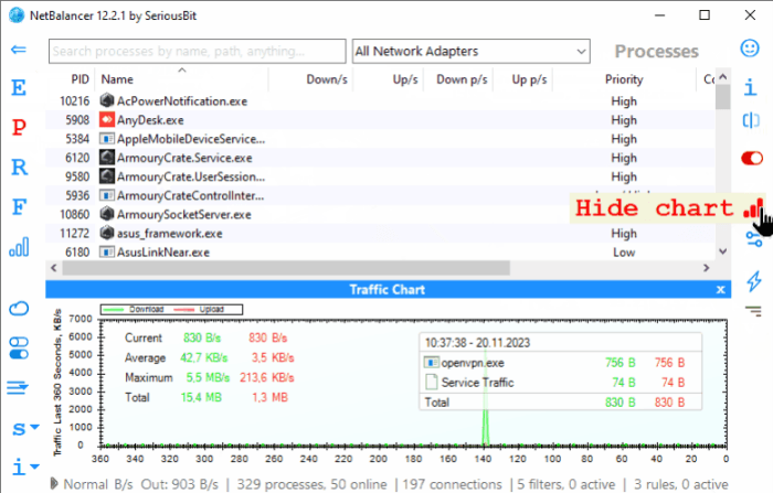 NetBalancer网络监测软件v12.4.1.3834